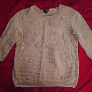 Light Gray Quater Length Sleve Sweater